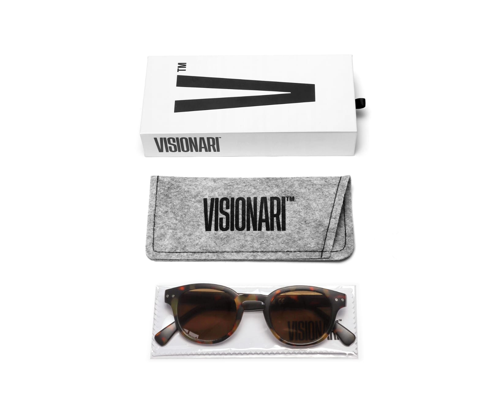 Visionari Light Panto — Marrom leitoso fosco — Sol