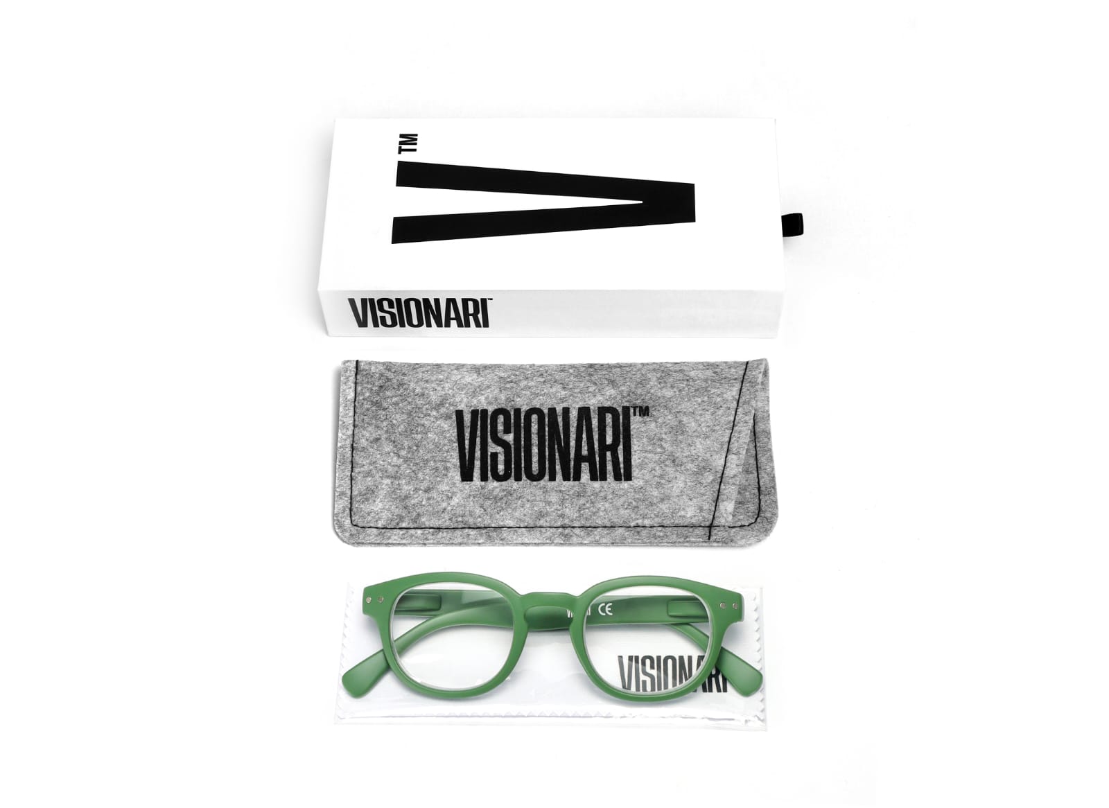 Visionari Light Panto — Verde sólido fosco — Leitura