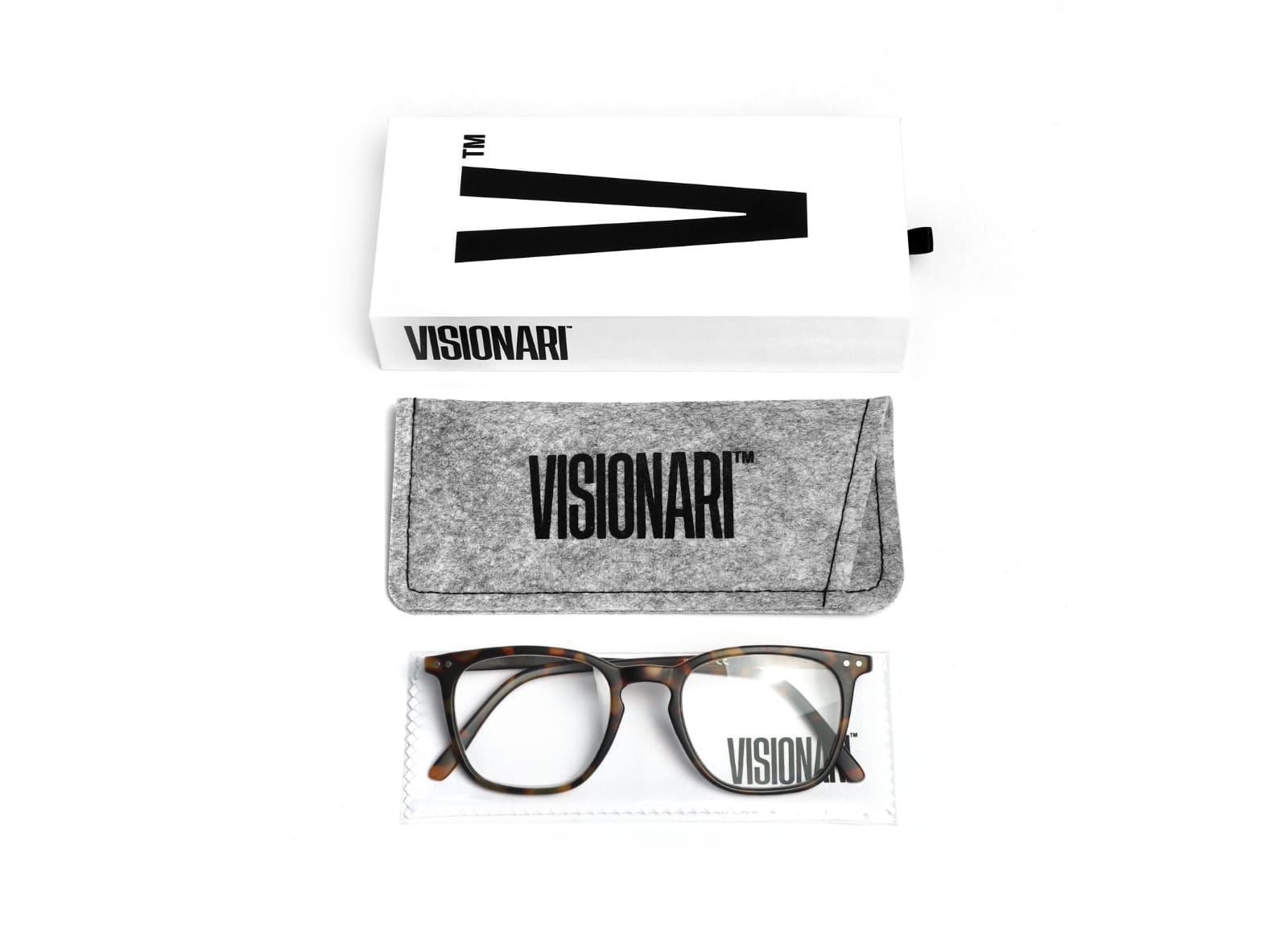 Visionari Light Quadrado — Marrom leitoso fosco — Leitura
