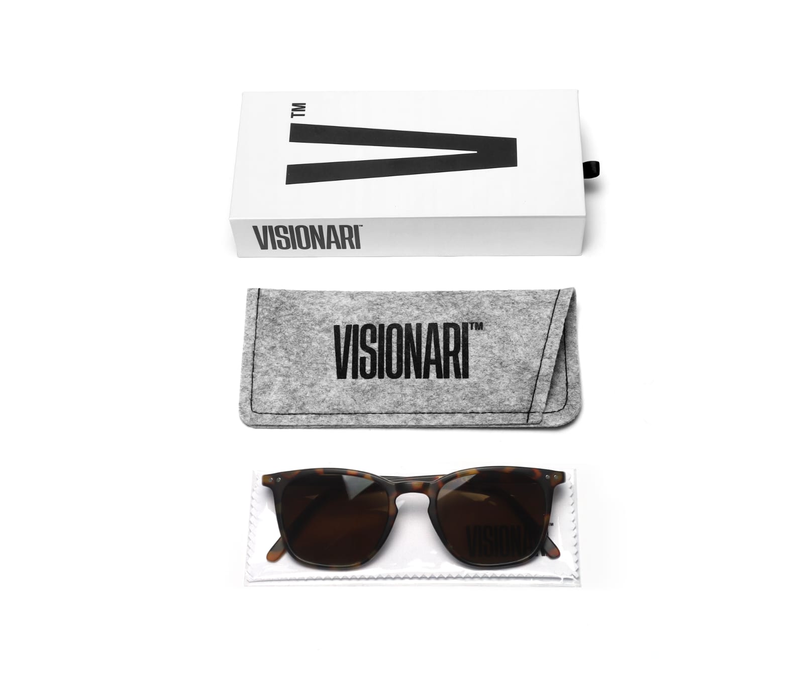 Visionari Light Quadrado — Marrom leitoso fosco — Sol