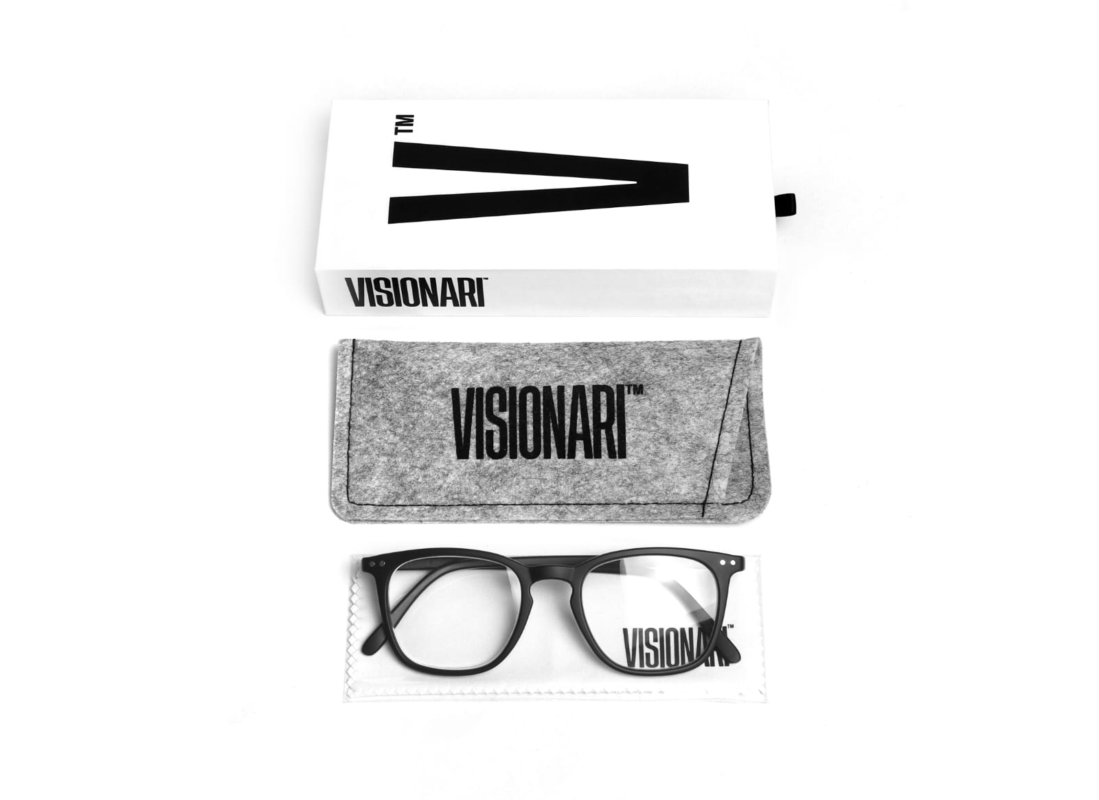 Visionari Light Quadrado — Preto fosco — Leitura