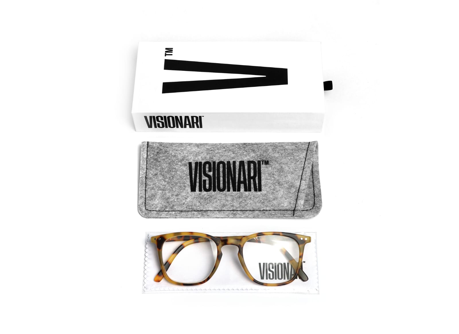 Visionari Light Quadrado — Tartaruga amarela leitosa fosca — Leitura