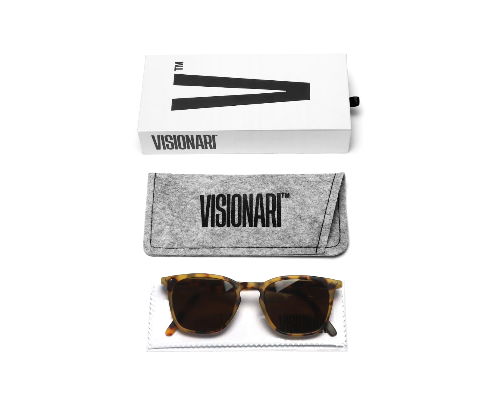 Visionari Light Quadrado — Tartaruga amarela leitosa fosca — Sol