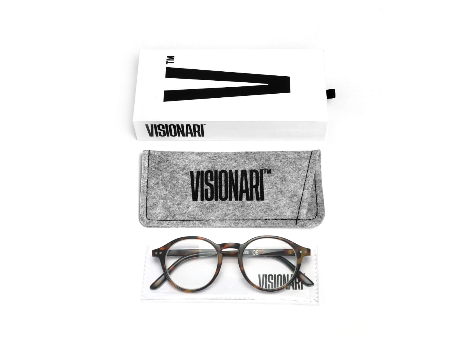 Visionari Light Redondo — Tartaruga marrom fosco — Leitura